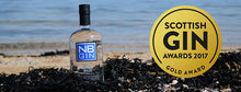 NB Navy Gin and Scottish Gin Gold Award and North Berwick Beach